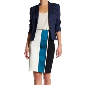 BOSS Hugo Boss Vastrina Multi Color Block Pencil Skirt